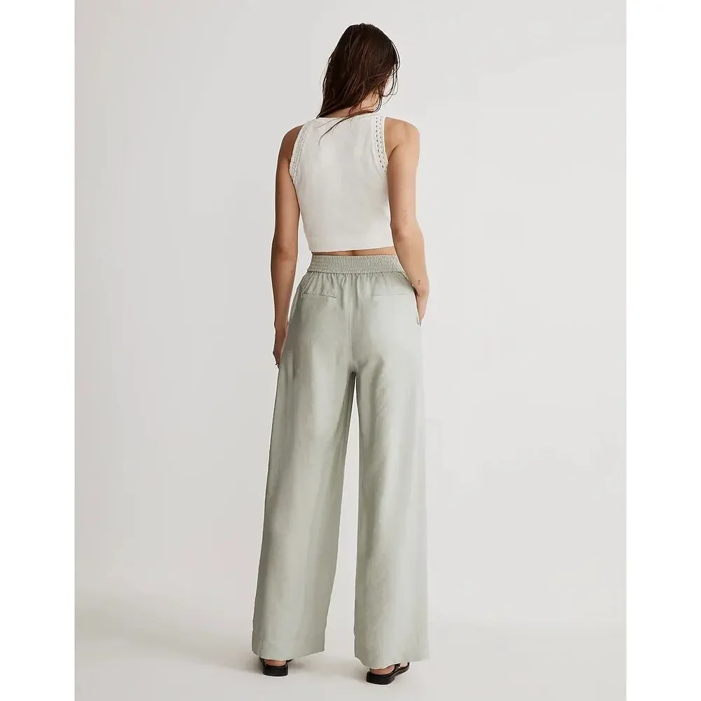 Madewell Carly Wide Leg Pants in Softdrape Size M NWT - Picture 3 of 13